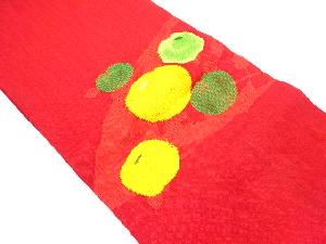 リサイクル　手織り紬万寿菊模様織り出し名古屋帯